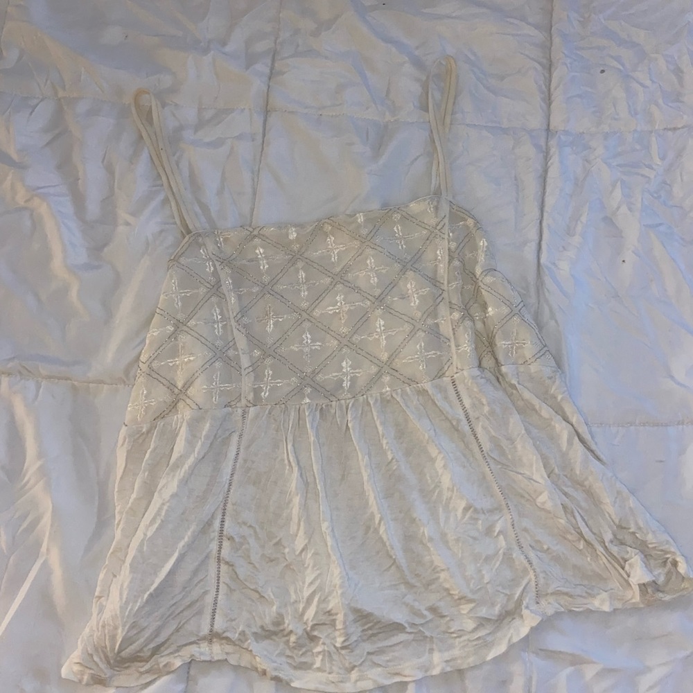 American Eagle white babydoll tank